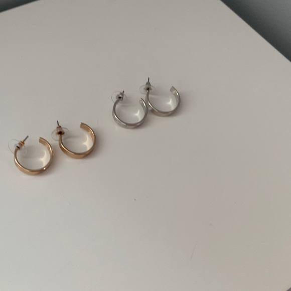 Set of 5 Open Hoop Earrings - Picture 4 of 5